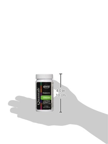 Hach Chloride QuanTab® Test Strips, Chloride Test Strips, Titrators for Chloride Water Quality Testing, Low Range 30-600 mg/L, 2744940