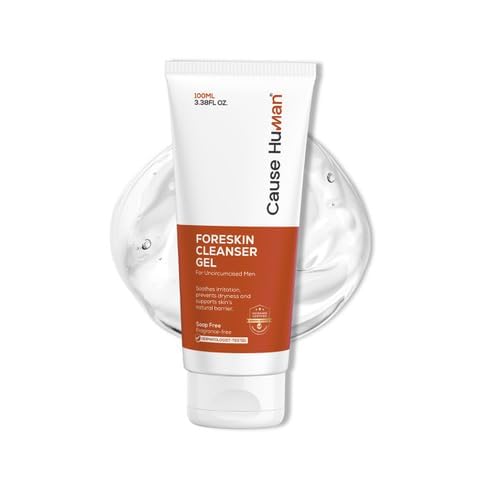 Foreskin Cleanser Gel – pH 5.5 Balanced Intimate Wash for Uncircumcised Men – Soap‑Free, Fragrance‑Free Formula | 3.38 Fl oz (100ml)