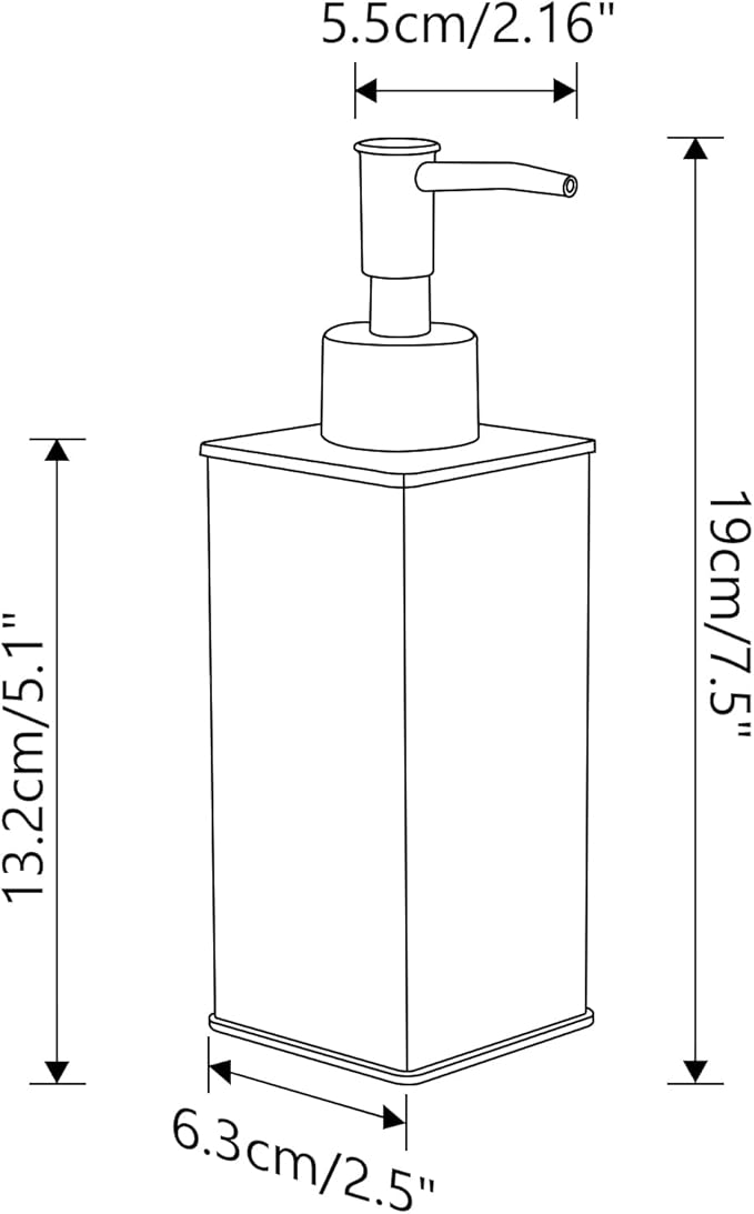 Soap Dispenser Matte Black,Table Standing for Bathroom Kitchen and Hotel, Anti-Rust with Durable Aluminium (2 Packs)