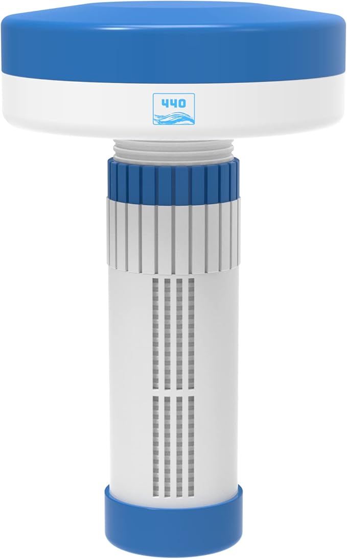 440 Mini Premium Floater Dispenser for Spa, Hot Tub and Small Pools for 1 Inch Chlorine or Bromine Tablets. (Tablets NOT Included) Adjustable Chemical Float from 0 to 13 Flow Control (Pack of 24)
