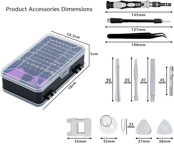 115 in 1 Precision Screwdriver Set, Tool Gifts for Men, Mini Repair Tool Kit with Torx Triwing Bits, Repair for PS5,Computer, Macbook, Laptop, PC, RC