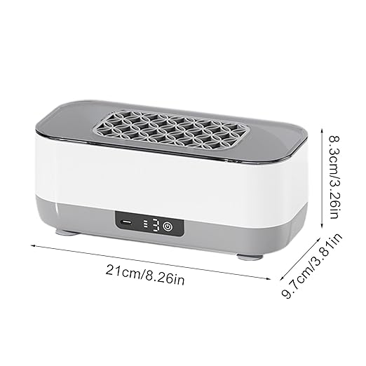 Ultrasonic Cleaner Machine – ABS 21x9.7x8.3cm 400ml | USB Rechargeable Retainer Cleaning Device Three Gear Deep Clean | Ultrasonic Cleaner For Dentures Jewelry Glasses Watches Braces And Daily Home Ca