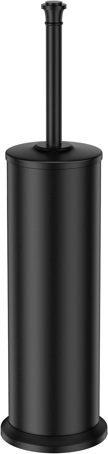 Black Toilet Brush and Holder,Extra Long Handled Toilet Brush for Bathroom,Stainless Steel Heavy Duty Toilet Bowl Brush,Removable Inner Bowl,Deep Cleaning Dense Bristles Cleaner Brush -Space Saving