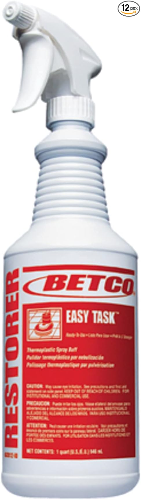 Betco® Easy Task Spray Buff Floor Cleaner, 37.33 Oz Bottle, Case Of 12