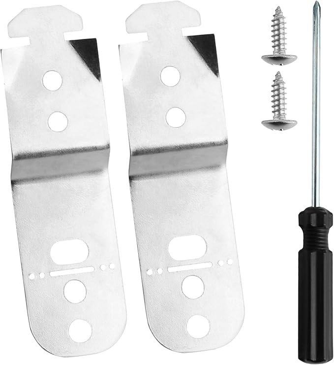 2 Pcs Dishwasher Mounting Bracket 619985 Compatible with Bosch, Replacement Anti-Tip Kit with Screwdriver for Secure Countertop Installation