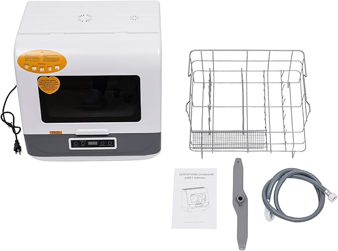 8L/2.11Gal Countertop Dishwasher, 800W 110V Portable Mini Dishwasher, No Installation Required&Touch Control Tabletop Dishwasher, for Apartment Kitchen RV