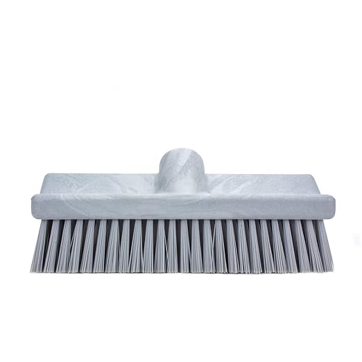 SPARTA 40423EC23 Plastic Floor Scrub Brush, Wall Brush, Equipment Brush With Nonabsorbent Bristles For Industrial Kitchens, Hospitals, Commercial Cleaning, 10 Inches, Gray, (Pack of 2)