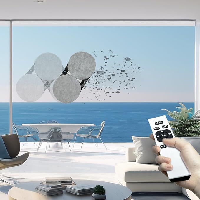 Window Cleaner Robot with Ultrasonic 5600PA Auto Water Glass Cleaning Automatic Smart Robot Cleaner,Window Vacuum Cleaner with Control Windows/Tiles/Class Door Indoor Outdoor