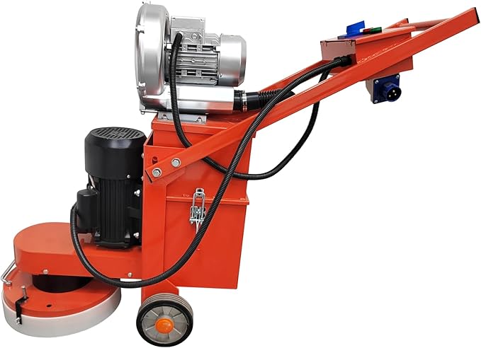 Concrete Floor Grinder Polishing Buffer Machine Hand-Push Cement Ground Grinder 20L Dust Bucket for Epoxy Terrazzo Floor with Blower 220V