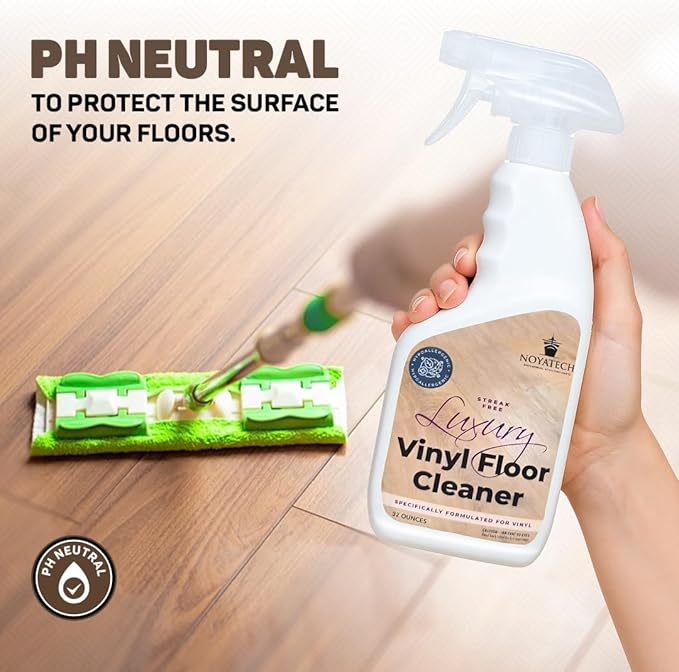 Luxury Vinyl Floor Cleaner for LVP & Wood Floors – Streak-Free, Pet Safe, Non-Toxic Formula – Gentle, Residue-Free Cleaning for Luxury Vinyl Plank, Sealed Wood & Laminate Floors (32)