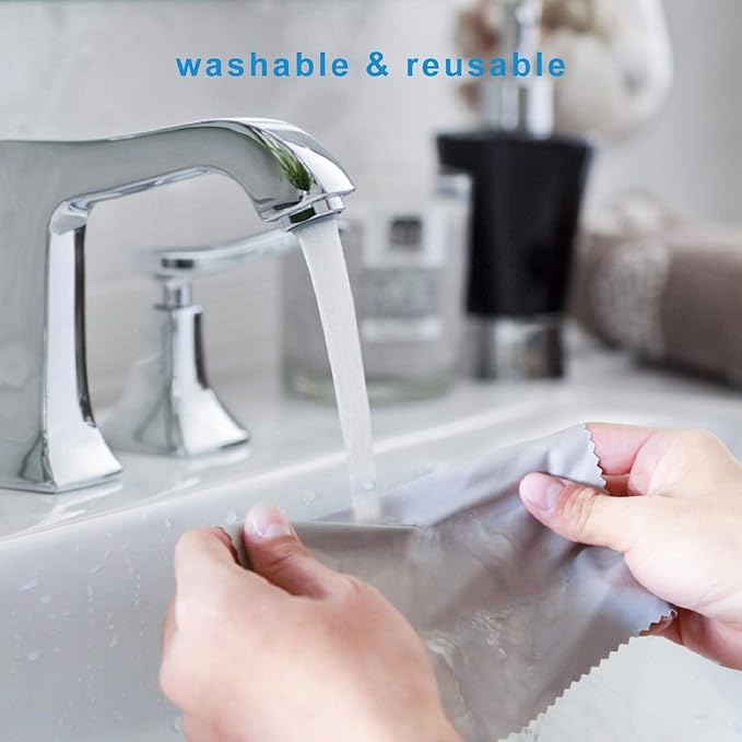 Eye Glass Clean Cloths 6*7in 6 Pcs, Individually Wrapped, High-Density, Ultra Soft, Scratch-Free Premium Microfiber Cleaning Cloth for Glasses, Camera Lens, Screen, Electronics, Tv, Eyeglass.