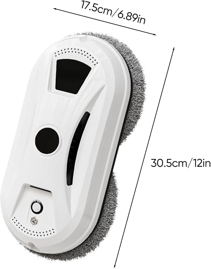 Automatic Smart Window Cleaning Robot, 90W Robot Window Cleaner with Dual Spinning Pads, AI Smart Path, Smart Spray, Remote Control, 20-Min Backup Power for Glass, Mirrors & Smooth Tile