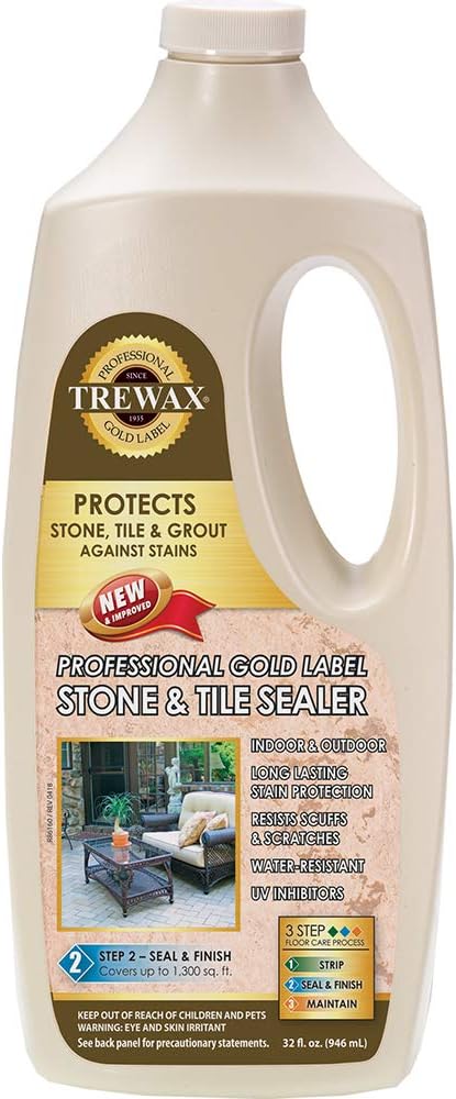 Trewax Professional Gold Label Stone And Tile Sealer, Concrete Sealer, 32-Fluid Ounce