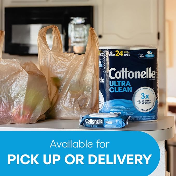 Cottonelle Ultra Clean Toilet Paper, 9 Mega Rolls = 36 Regular Rolls, Packaging May Vary