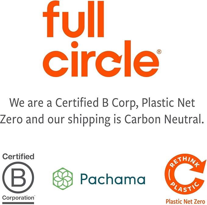 Full Circle Walnut and Cellulose Scrubber Sponges – Pack of 6 – Powerful, Non-Scratch Kitchen Sponges Made with Plant-Based Sustainable Materials, Safe for Nonstick Cookware
