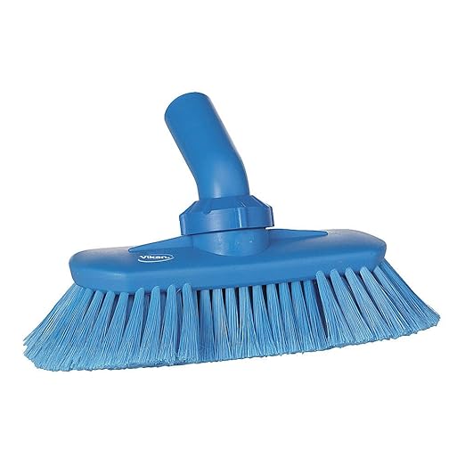 Vikan 70673 Brush,Angle Adj.,Waterfed,Soft-Split,9",Blue