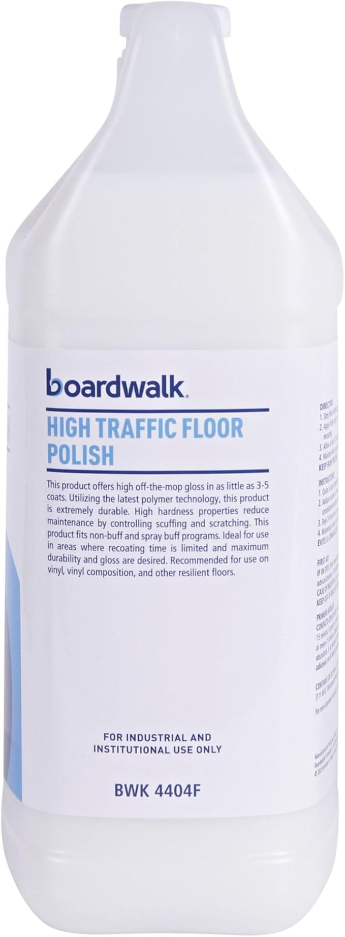 Boardwalk BWK4404FEA 1 Gallon Bottle High Traffic Floor Polish