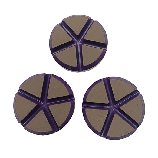 Hybrid Ceramic Transitional Diamond Polishing Pucks for Concrete Terrazzo Floor, 3 Inch Hook and Loop Aggressive Floor Grinding Discs, 30# 3PCS