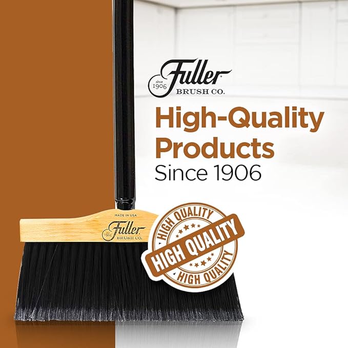 Fuller Brush 10-Inch Upright Maple Wood Broom Head – Indoor and Outdoor Cleaning Head for Hard Surfaces Including Tile, Concrete, Garage Floors, Workshops, Basements, and Commercial Spaces