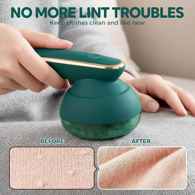 Rechargeable Fabric Shaver, 2025 New Electric Lint Remover, Multi-Functional Pill Remover for Clothes and Furniture, Portable Sweater Defuzzer for Home Use (Pink)