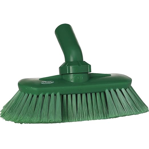 Vikan 70672 Brush,Angle Adj.,Waterfed,Soft-Split,9",Green