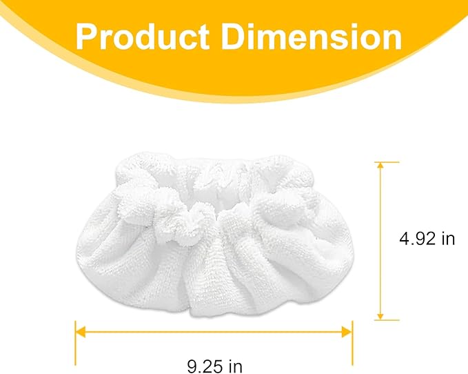 8 Pack Large Rectangle Bonnets Steam Mop Pads Compatible with Dupray Steam Cleaner & awasky Steam Cleaner etc, Reusable Washable Steam Cleaner Accessories for Multi-Surface