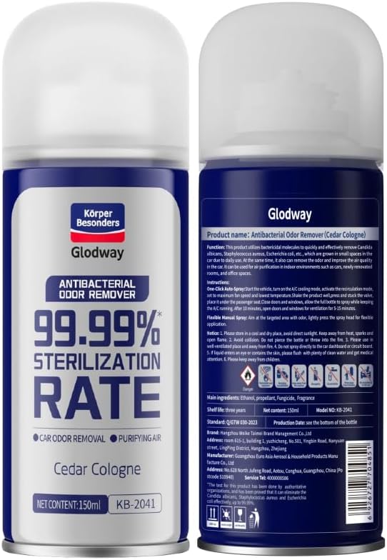 Glodway Air Refresher,Odor Eliminator Remover Spray,Odor Remover,Cologne,Magnolia Long-Lasting Scent For Home,Couch,Mattress,Furniture, bathroom,Fabrics & Trash,6 Ounce,2 pack