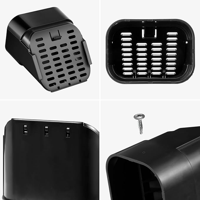 2"x3" Type-A Gutter Downspout Extensions Gutter Downspouts Downspout Diverter Outlet Filter and Leaf Guard for Bottom of Downspouts Extender