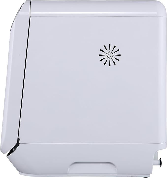 RCA Portable Countertop Dishwasher No Hookup Unit with 6-Liter Water Bank for Tabletop, Apartment, or RV, Compact Dishwashing and Drying Machine, Delay Timer, Rapid Cleaning