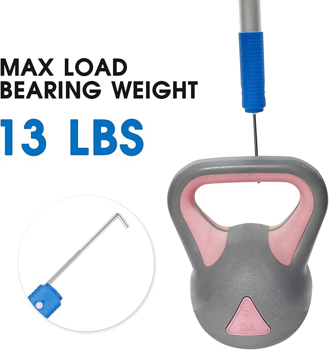 12 FT Heavy Duty Pool Pole with Retriever Hook, Prime Telescopic Aluminum Standard Pole for Swimming Pool Cleaning Tools Connect with Pool Net Skimmers, Brushes, Vacuum Heads
