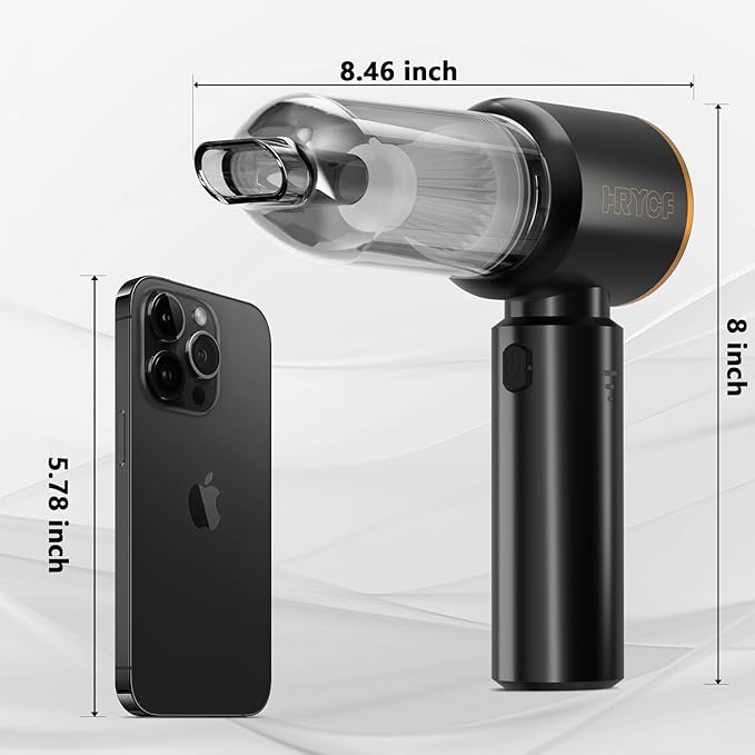 Car Vacuum Cleaner,Handheld Vacuum,20000PA High Power 4-in-1 Portable Rechargeable Vacuum Cleaner with Brushless Motor, Small Vacuum for Car & Air Blower & Pump-Black