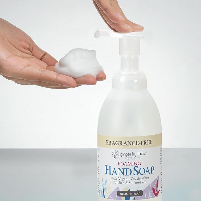 Ginger Lily Farms Botanicals All-Purpose Foaming Hand Soap Refill, Fragrance Free, 100% Vegan & Cruelty-Free, Unscented, 20 Fl Oz (Pack of 1)