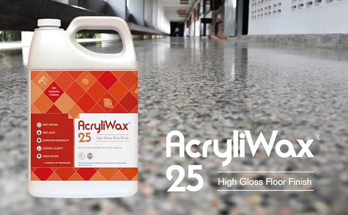 Acryliwax 25 High Gloss Commercial Floor Wax & Floor Finish 1 Gallon…