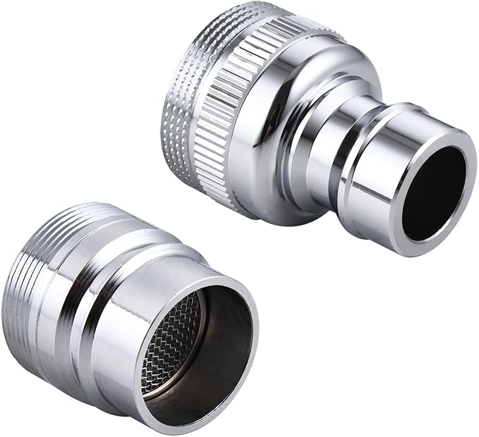 Dishwasher Faucet Adapter with Aerator, Faucet Adapter for Portable Washer, Dishwasher Snap Adapter Connection, for Kitchen/Bathroom Faucet, Chrome