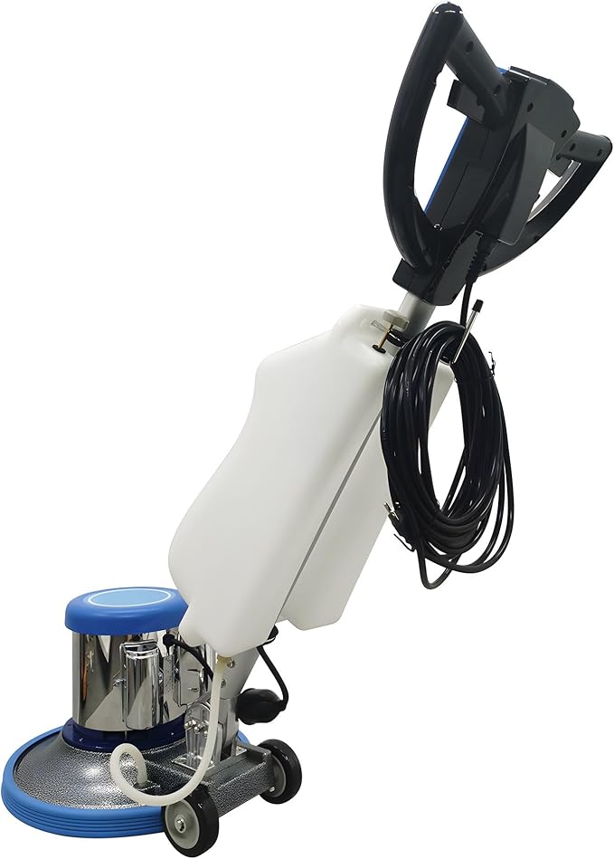 110V 1100W 17" High Speed Floor Scrubber Buffer Carpet Floor Cleaning and Polishing Machine 175rpm Blue