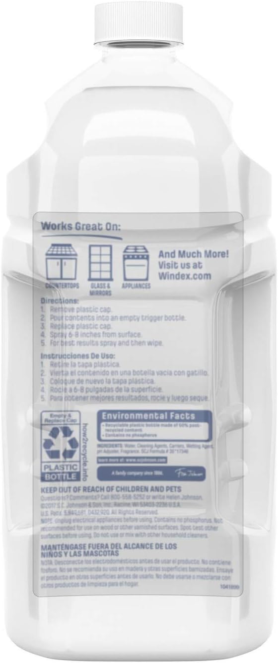 Windex Vinegar Multi-Surface Cleaner Refill, 2 L (2)