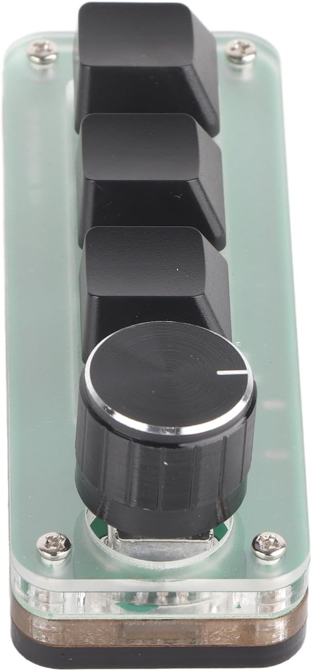 Mini Mechanical Keyboard, Programmable USB Macro Pad, RGB Backlight Gaming Keypad with DIY Programming and Knob Control