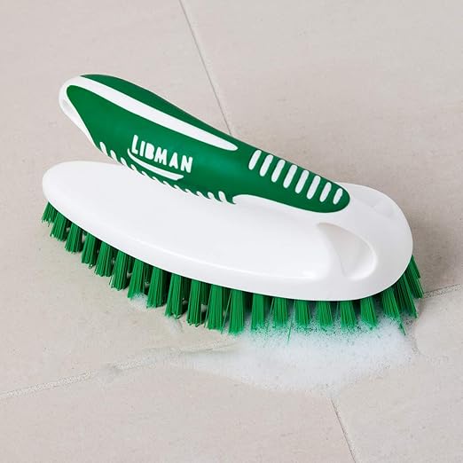 Libman Commercial 57 Power Scrub Brush, Polypropylene, 7" x 2.5" scrubbing Surface, Green and White (Pack of 6)