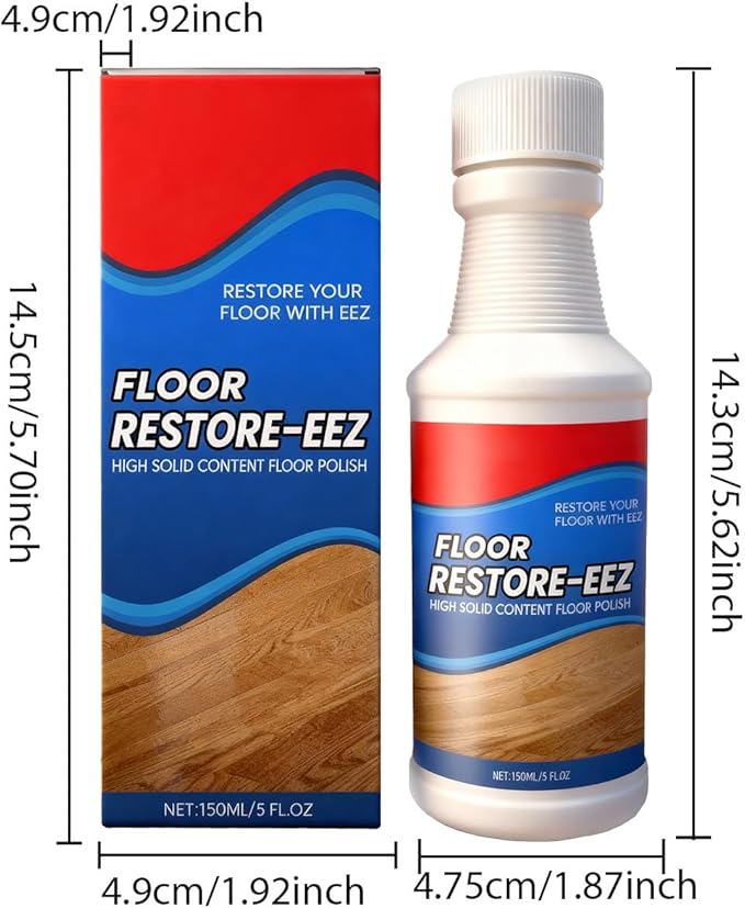 Floor Restore Cleaner, High Solid Content Floor Polish for Shine Renewal & Protective Layer, Helps Conceal Small Scratches, Quick-Drying Protective Finish (2 PACK)