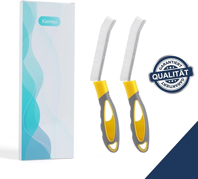 Hard Bristled Crevice Cleaning Brush Bathroom Gap Cleaning Brush Thin Grout Brush, Large Handle