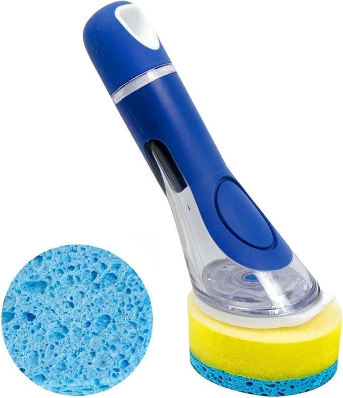 CELOX Dish Wand for Kitchen Cleaning, Non-Scratch Dish Scrubber with soap Dispenser