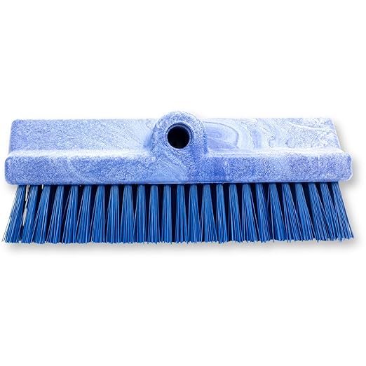 SPARTA 40423EC14 Plastic Floor Scrub Brush, Wall Brush, Equipment Brush With Nonabsorbent Bristles For Industrial Kitchens, Hospitals, Commercial Cleaning, 10 Inches, Blue, (Pack of 2)