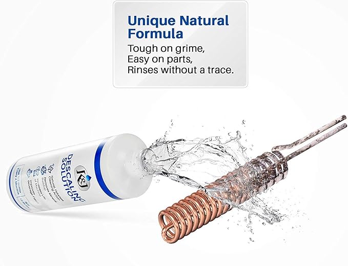K&J Pemium Descaling Solution (2 uses) - Made in USA - Descaler for Keurig, Breville, Nespresso, Delonghi, Cuisinart, and all Coffee and Espresso Machines