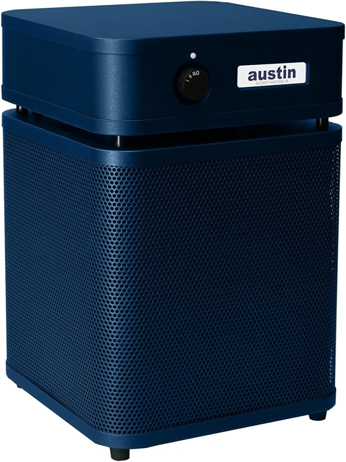 Austin Air HealthMate Plus Junior Air Purifier Midnight Blue - Advanced 4- Stage Filtration Air Purifiers For Home with Activated Carbon & Zeolite - Ideal as Air Purifiers for Bedroom, Model A250