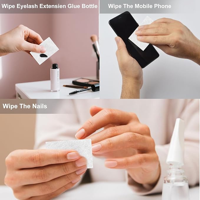 Eyxformula 270 Pcs Lint Free Nail Wipes - Thick and Absorbent Gel Polish Removal Cotton Pads Nail Supplies for Home & Salon Manicure