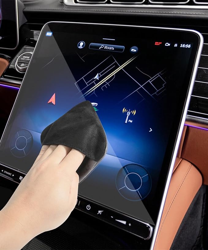 Car Screen Cleaner,Touch Screen Cleaner for Car,Car Accessories Car Screen Wipes,Foldable Car Screen Cleaner Cloth,Square Microfiber Auto Screen Cleaning Pad,Fit for Car Dashboard LCD Display