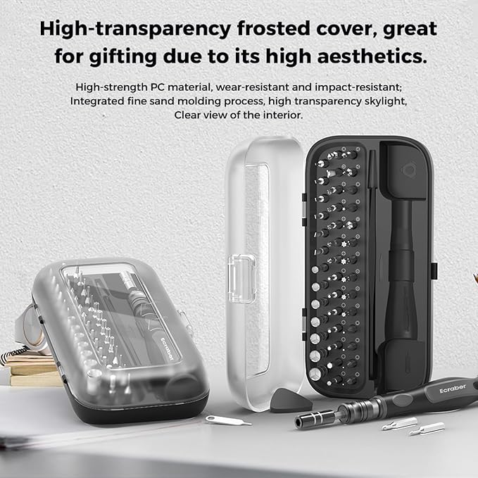 48-in-1 Precision Magnet screwdriver sets, Ergonomic Anti-slip Design, S2 Steel Small Repair Tool Kit for iPhone, Watch, Macbook, Computer, Laptop, PS4 PS5, Xbox, Switch, Glasses