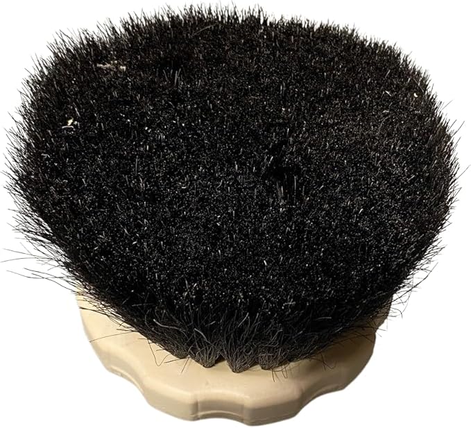 Magnolia Brush 1426 Round Window Brush, Black Horsehair Bristles, Foam Plastic Block, 4.5" Brush Head