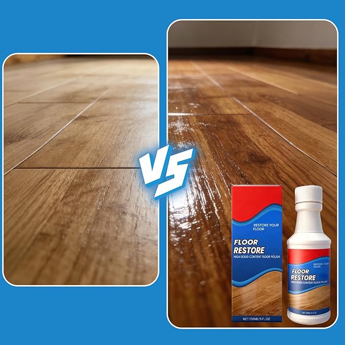 Floor Rescue Cleaner, Floor Repair Polishing Agent for Wood Laminate Tile, Self-Leveling Nano-Fill Refinisher for High-Traffic Areas, No Sanding 5.1 fl oz (150 mL) (5-Pack)