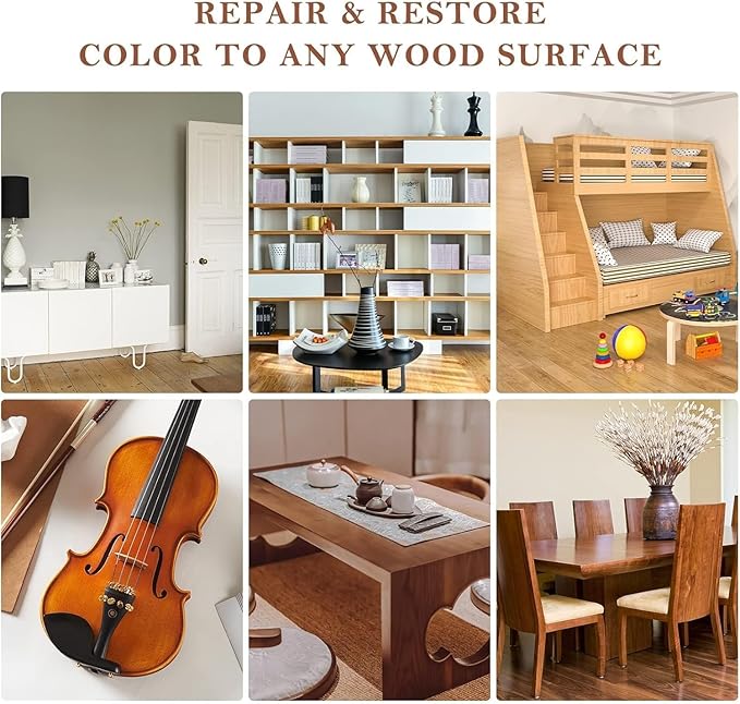 SEISSO Wood Furniture Repair Kit- 8 Colors Wood Fillers and Touch Up Markers, New Upgrade Wood Repair Kit, Wood Markers for Scratches Stains- Restore Wooden Table, Cabinet, Floors, Door, 20 Sets